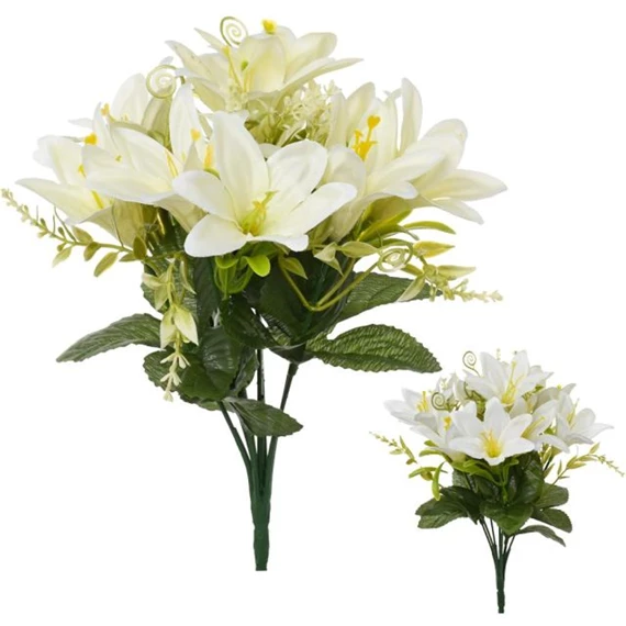 Selyemvirág liliom csokor 28 cm 2 féle