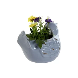 Selyemvirág madár kaspóban 18x14x17,5 cm 2 féle