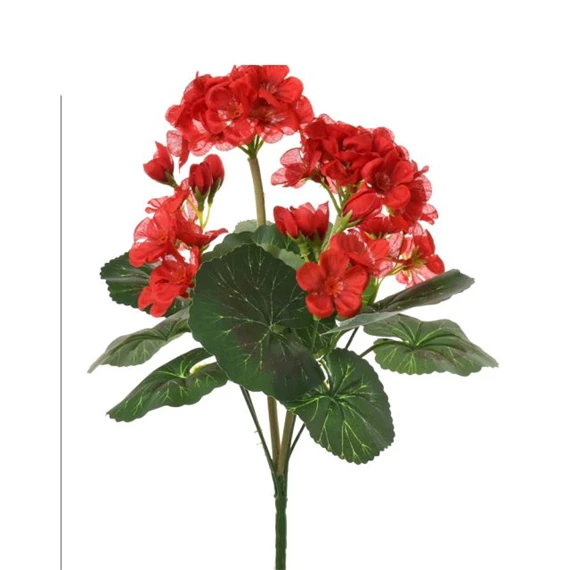 Selyemvirág muskátli csokor 31 cm