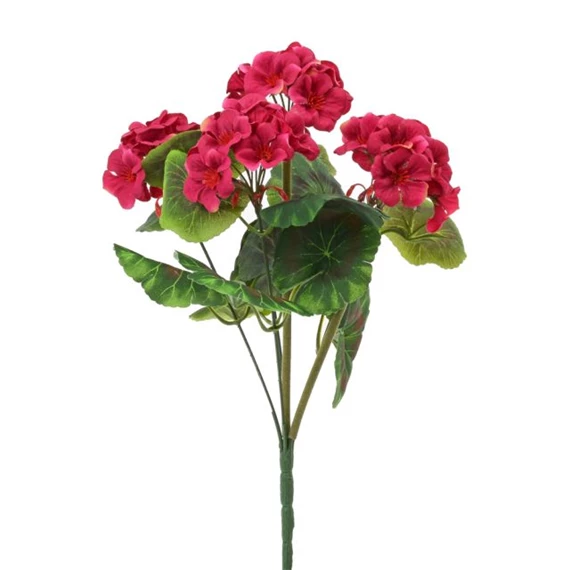 Selyemvirág muskátli csokor 38 cm