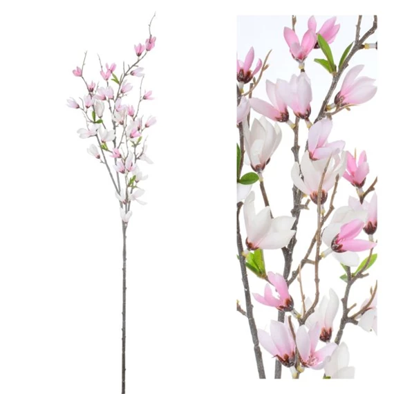 Selyemvirág magnolia műanyag 89 cm rózsaszín