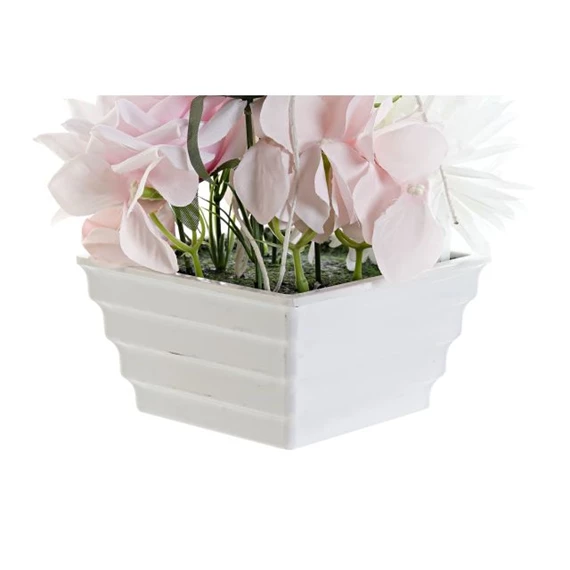 Selyemvirág Rózsa és Krizantém 16x16x25 cm