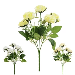 Selyemvirág rózsacsokor 26 cm 3 féle