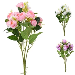 Selyemvirág rózsacsokor 36 cm 3 féle