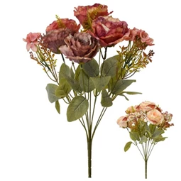 Selyemvirág rózsacsokor 43 cm 2féle