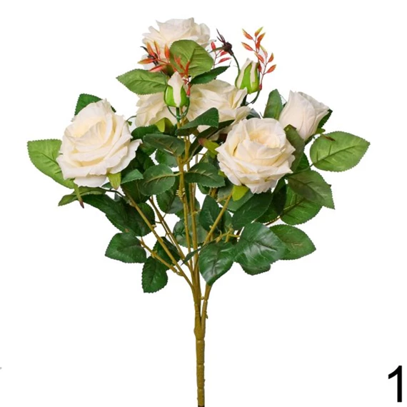 Selyemvirág rózsacsokor 45 cm 4féle