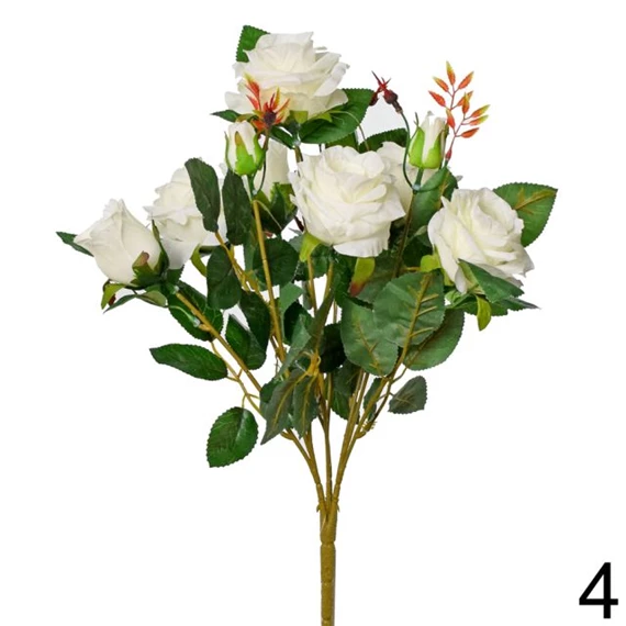 Selyemvirág rózsacsokor 45 cm 4féle