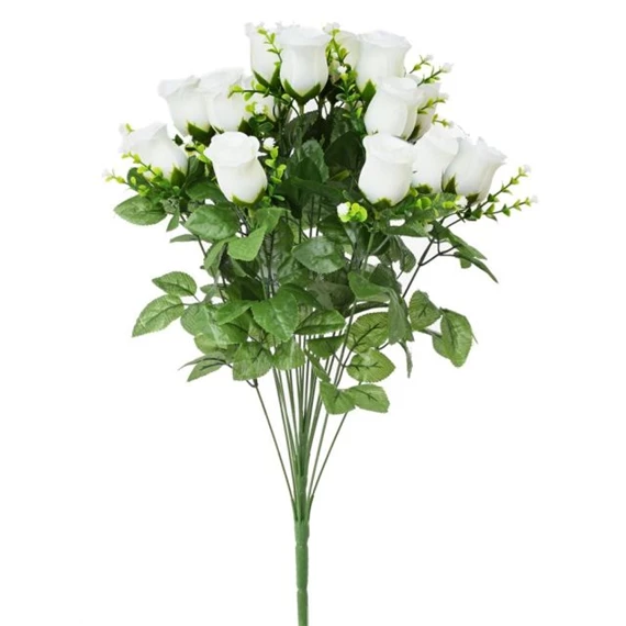 Selyemvirág rózsacsokor 55 cm