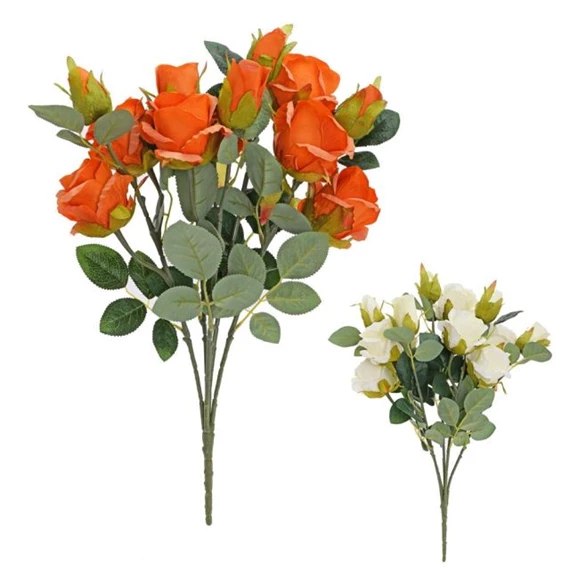 Selyemvirág rózsacsokor 58 cm 2féle