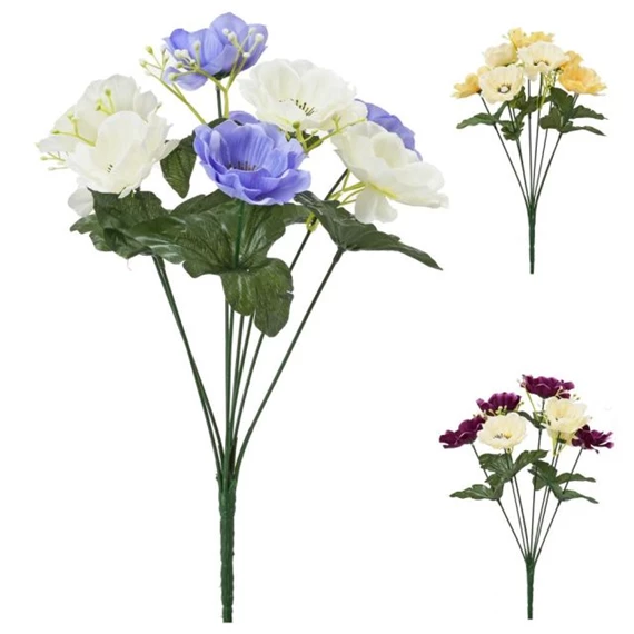 Selyemvirág szellőrózsa 39 cm 3 féle