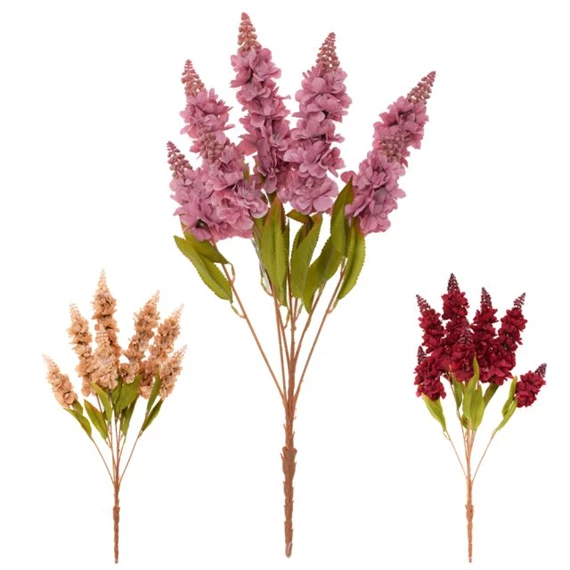 Selyemvirág viola csokor 61 cm 3féle