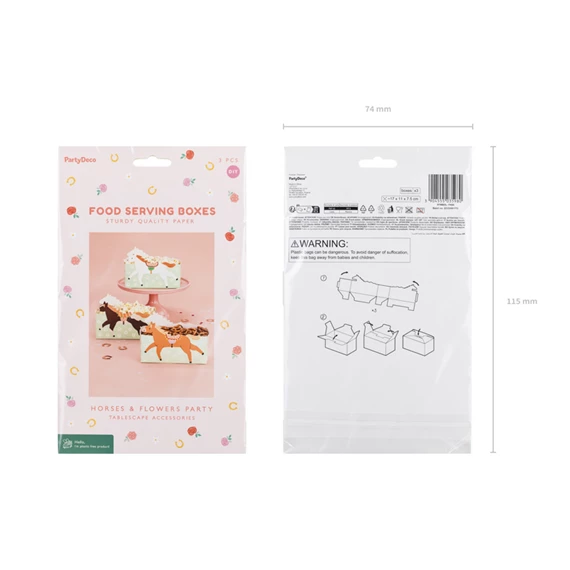 Snack dobozok lovak, mix S/3