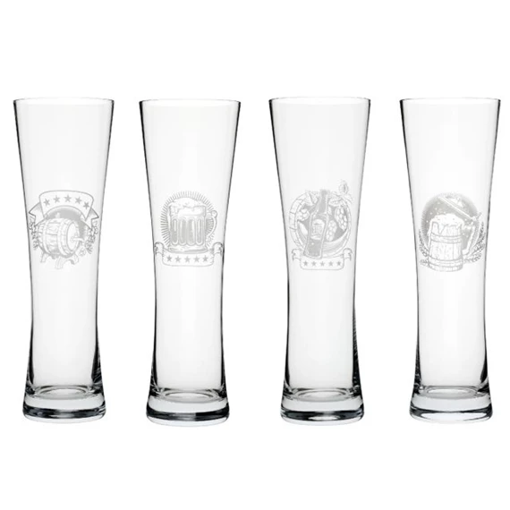 Sörös pohár BLANC Swarovski kristállyal 500 ml 25,2x8,1 cm S/4