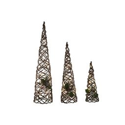 Stilizált fenyő szett 50 LED-es 20x20x80 cm