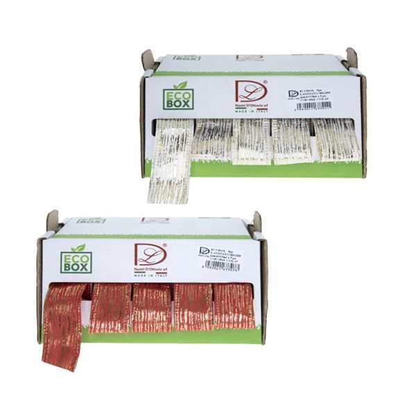 Szalag környezetbarát, csíkos 40 mm x 5 m S/5