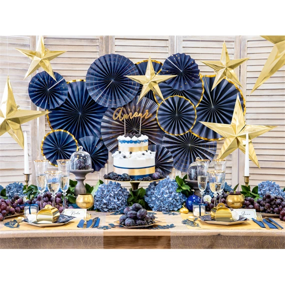 Szalvéta 3 rétegű arany metál 40x40 cm S/20