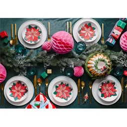 Szalvéta mikulásvirág piros, mix, 14,5x15,5 cm S/20