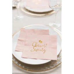 Szalvéta chrzest święty 33x33 cm világos rózsaszín S/12