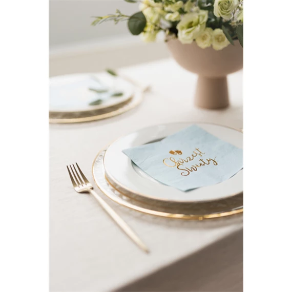 Szalvéta chrzest święty 33x33 cm világoskék S/12