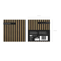 Szalvéta csíkos 33x33 cm arany S/20