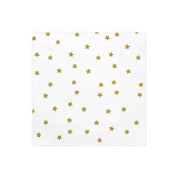 Szalvéta csillagok, arany, 33x33 cm S/20