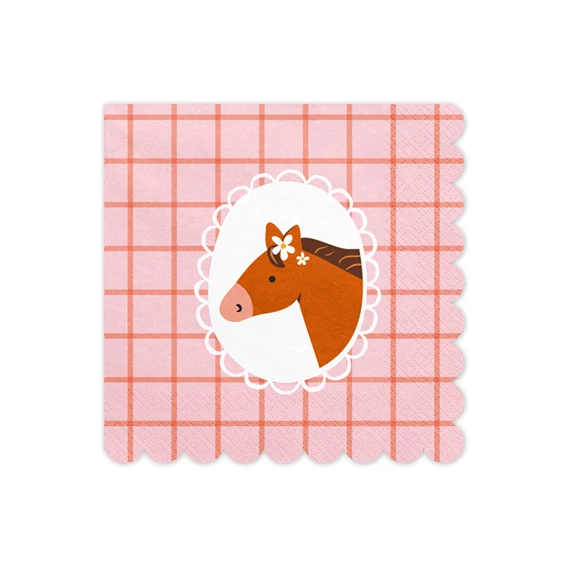 Szalvéta ló mintás 33x33 cm mix S/12