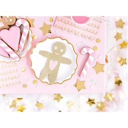 Szalvéta mintás nyomattal világos púderrózsaszín 32x32 cm S/20