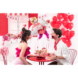 Szalvéta szív alakú piros 14,3x12,5 cm S/20