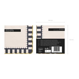 Szalvéták arany szegéllyel 33x33 cm S/12