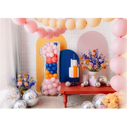 Számkeret 1-es latex lufikhoz 126 cm ezüst