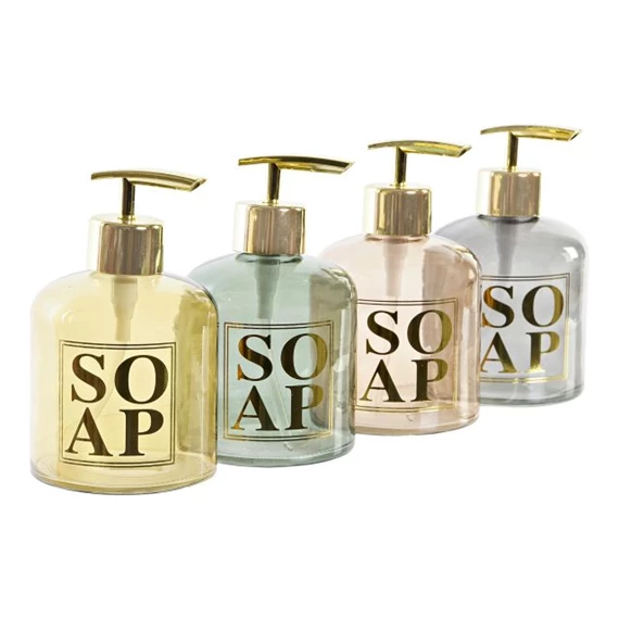 Szappantartó 8x8x14 cm 350 ml 4 féle