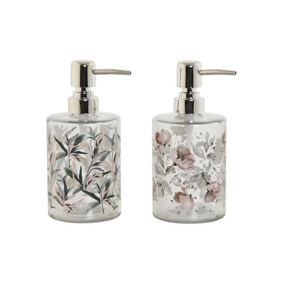 Szappantartó virágos 8x8x17 cm 400 ml 2 féle