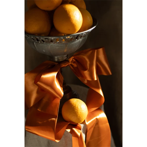 Szatén szalag rozsdás 100 mm x 25 m