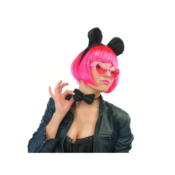 Szemüveg szívek, rózsaszín, keret szélessége 14 cm, keret magassága 6 cm, szár hossza 13 cm