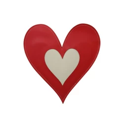 Szív bőr hatású, akasztós 30 cm