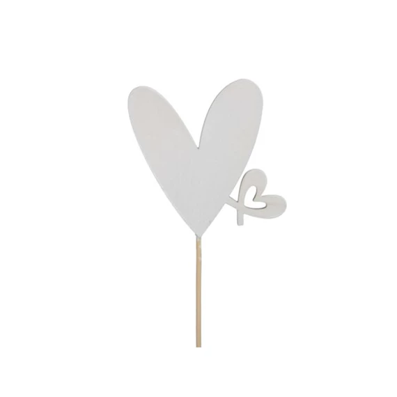 Szív kis szívvel, betűzős 6,5x8 cm S/9