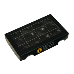 Szív 4 cm black S/12