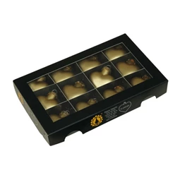 Szív 4 cm bright gold mat S/12