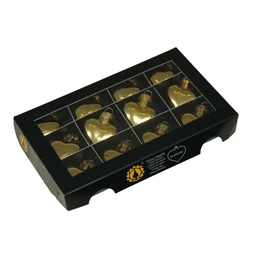 Szív 4 cm bright gold shiny S/12
