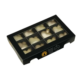 Szív 4 cm champagne combi S/12