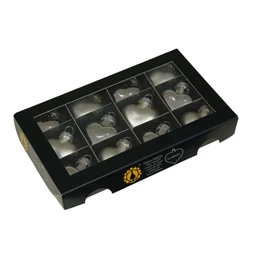 Szív 4 cm silver combi S/12