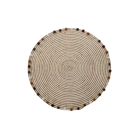 Szőnyeg pomponokkal 90x90x1 cm