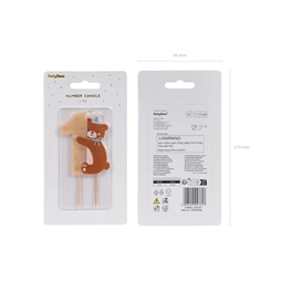 Szülinapi gyertya 1-es szám macival, vegyes, 7 cm