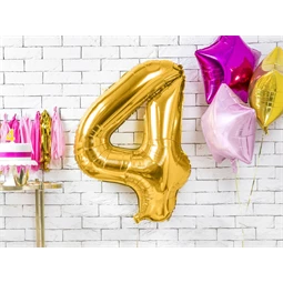 Szülinapi gyertya 4-es szám arany 7 cm