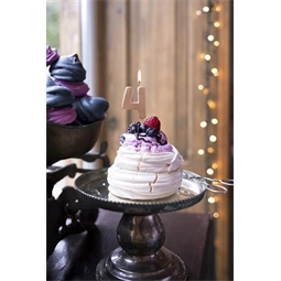 Szülinapi gyertya 4-es szám rózsaarany 4.5 cm