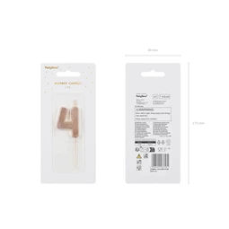 Szülinapi gyertya 4-es szám rózsaarany 4.5 cm