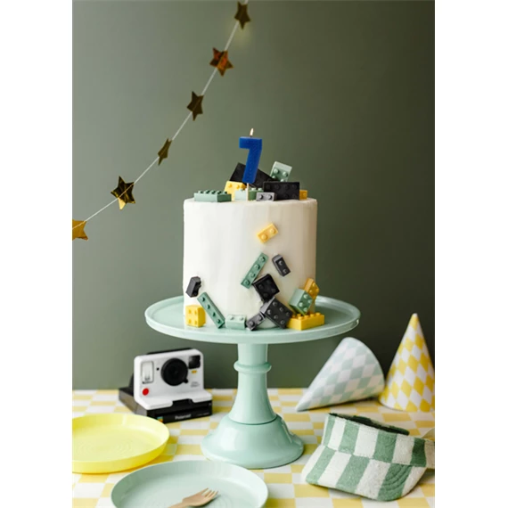 Szülinapi gyertya 7-es szám 6 cm kék