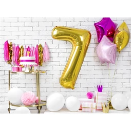 Szülinapi gyertya 7-es szám arany 7 cm