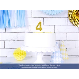 Szülinapi gyertya 7-es szám arany 7 cm