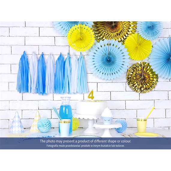 Szülinapi gyertya 7-es szám arany 7 cm